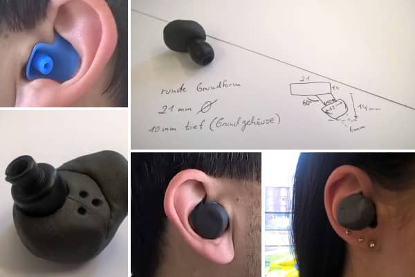 prototypen in-ear puls oximeter im ohr